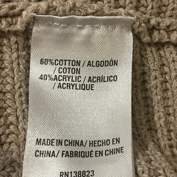 Cleo + Wolf Drop Shoulder Ribbed V Neck Fringed Sweater, size XL - Picture 7 of 9